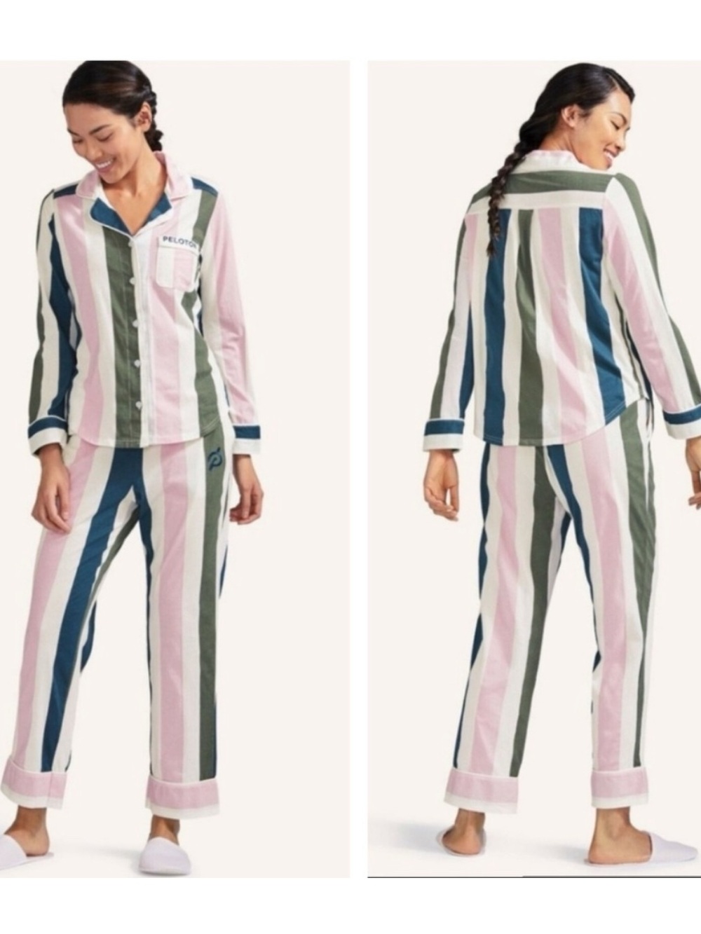 Peloton Organic Cotton Classic Pajama Set in women’s size medium